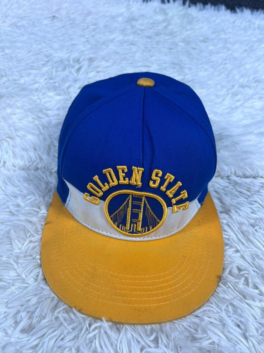 Golden State Warriors Hat Cap Snap Back Blue Yellow NBA Basketball Mens One Size